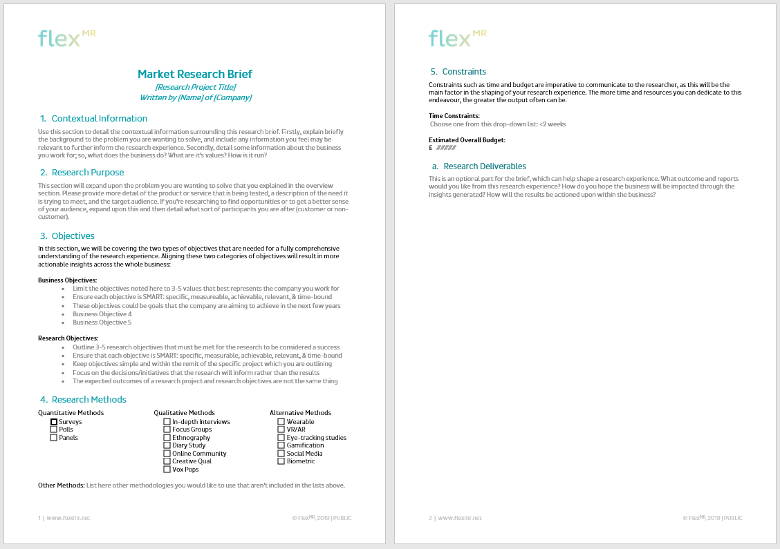 research brief template free